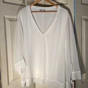 Dex White Sheer Top Size 3XL